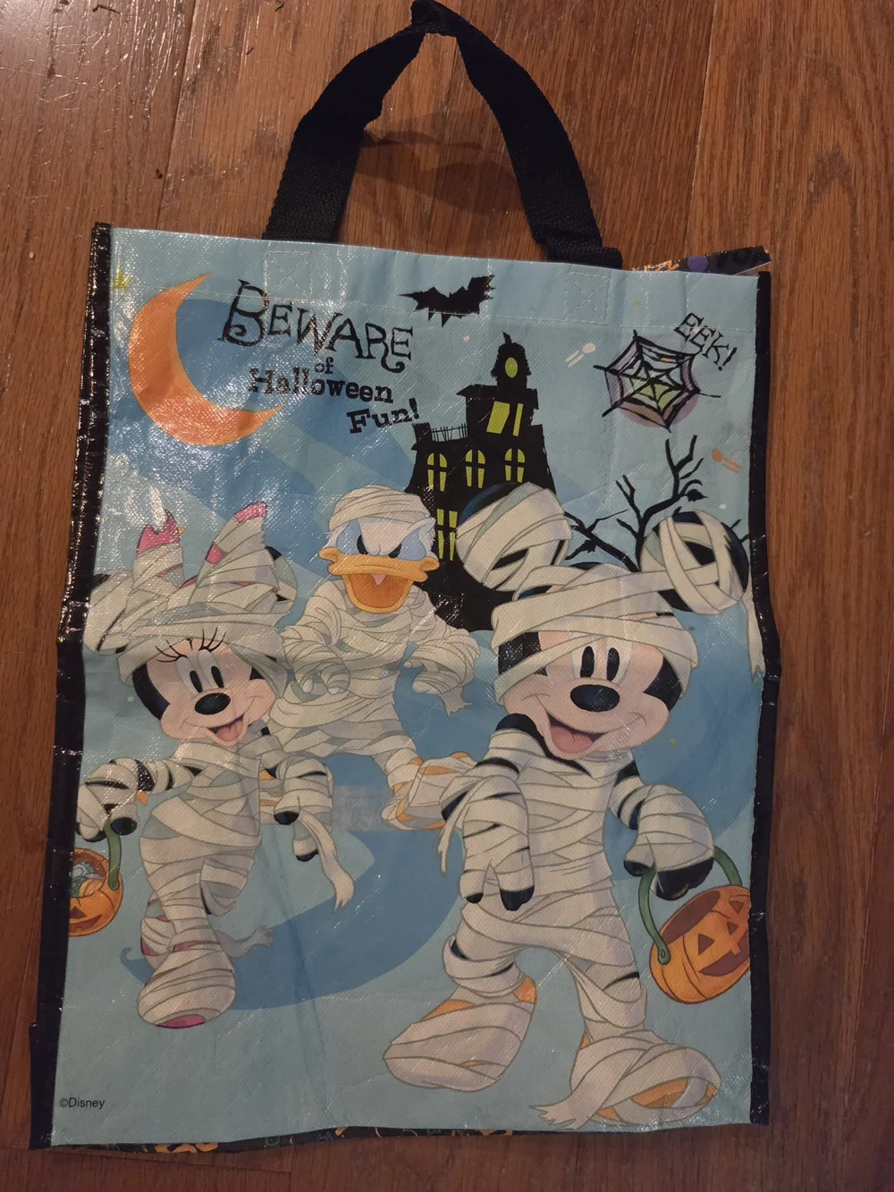 Vintage Disney' Light Blue Halloween Trick-or-Treat Bag with Mummy Mickey